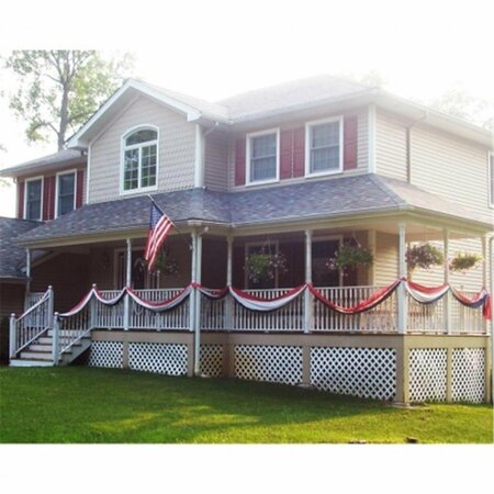 SS COLLECTIBLES Decorators&apos; Bunting-Three sewn stripes of red -white and blue -Nyl-Glo-60 yd. Bolt SS2753953